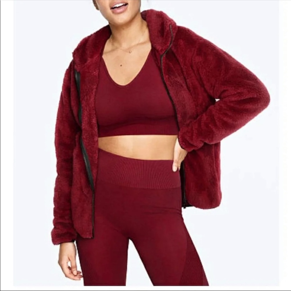 Vs pink teddy full zip